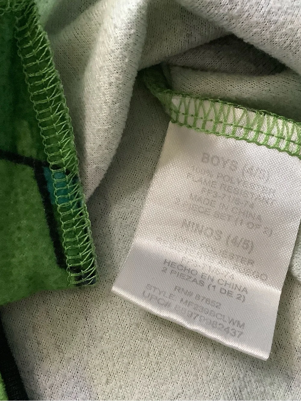 Minecraft Green Kids Pajama Top